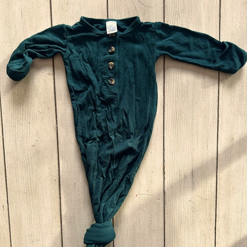 Lou Lou Hunter Green Knotted Gown